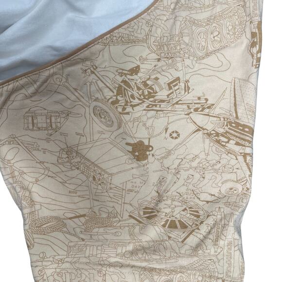 Southpole Aviator T-Shirt Men XXL Raglan Tan Airplane Pilot Spell Out Y2K VTG - Picture 7 of 8